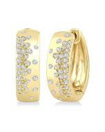 Mosaic Diamond Fashion Hoop Earrings