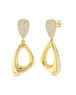 OraThVer ZenIonLys 14K White Gold Diamond Fashion Earrings