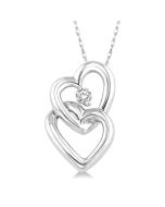 Gaia Twin Heart Shape Diamond Fashion Pendant