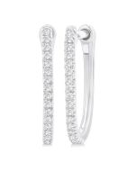 RaLuxEl 14K White Gold Diamond Fashion Earrings