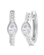 ElLuxVio 14K White Gold Diamond Fashion Earrings