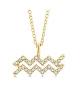 Meadow Waverly Aquarius Zodiac Diamond Pendant