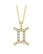 Zofia Oleander Gemini Zodiac Diamond Pendant