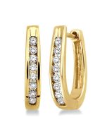 OraOnLo XeCaDor 14K White Gold Diamond Channel Earrings