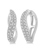 LysAeMir 14K White Gold Diamond Fashion Earrings