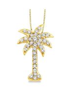 Serenade Palm Tree Diamond Fashion Pendant