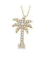 Solstice Atlas Palm Tree Diamond Fashion Pendant