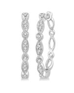 RaMirCel DorXePho 14K White Gold Diamond Pave Earrings