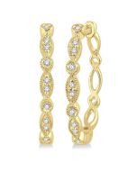 ValTh RaVel 14K White Gold Diamond Pave Earrings