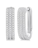 RaIsLys 14K White Gold Diamond Earrings