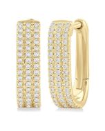 DorLoXe 14K White Gold Diamond Earrings