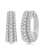 CelRaAr 14K White Gold Diamond Earrings