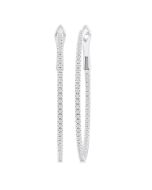 MirCelMir LysThLux 14K White Gold Diamond Statement Earrings