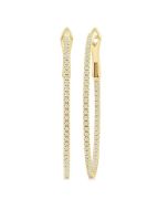 VioRaVio 14K White Gold Diamond Statement Earrings