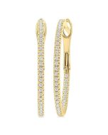 LinLuxDor ZenAeDor 14K White Gold Diamond Statement Earrings