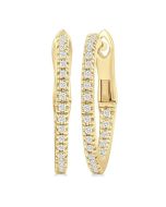 ArArVio 14K White Gold Diamond Statement Earrings