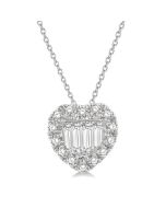 Majesty Kaia Heart Shape Halo Fusion Diamond Fashion Pendant
