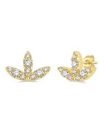 DorMir OraLoOra 14K White Gold Diamond Fashion Earrings