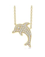Isolde Tempest Dolphin Petite Diamond Fashion Pendant