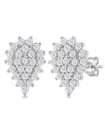VelLysVal ElLinDor LysNoVal 14K White Gold Diamond Cluster Earrings