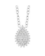 Fen Umbria Pear Shape Petite Cluster Diamond Fashion Pendant