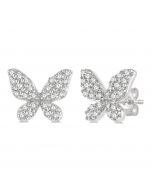 Butterfly Shape Petite Diamond Fashion Earrings