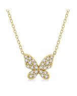 Quill Oleander Butterfly Petite Diamond Fashion Pendant