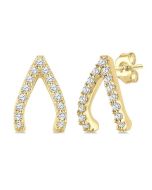Wishbone Petite Diamond Fashion Earrings