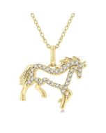 Noblesse Frost Horse Petite Diamond Fashion Pendant
