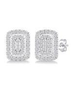 MirNoSol ThVelAr 14K White Gold Diamond Halo Earrings