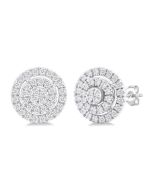 VelIonOn 14K White Gold Diamond Halo Earrings