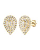 ZenVioVio 14K White Gold Diamond Halo Earrings