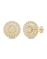 ValElPho 14K White Gold Diamond Halo Earrings