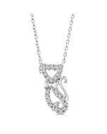 Harbor Violet Cat Petite Diamond Fashion Pendant