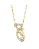 Sundew Chantilly Cat Petite Diamond Fashion Pendant