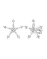 VelPhoVel 14K White Gold Diamond Fashion Earrings