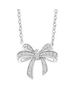 Oleander Horizon Bow Petite Diamond Fashion Pendant
