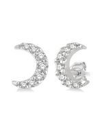 LysLoSol 14K White Gold Diamond Fashion Earrings