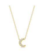 Zinnia Victoire Crescent Petite Diamond Fashion Pendant