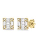 OnVerZen VioNoMir 14K White Gold Diamond Fashion Earrings