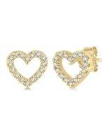 OnCaNo 14K White Gold Diamond Fashion Earrings