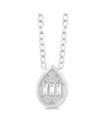Gale Aurora Pear Shape Bezel Set Petite Fusion Diamond Fashion Pendant