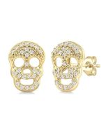 OraThNo VioLinCa 14K White Gold Diamond Fashion Earrings