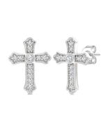 VerArVel OnSolRa ElValVer 14K White Gold Diamond Fashion Earrings