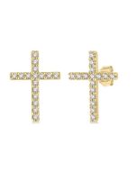 XeIonOra LinNoVer 14K White Gold Diamond Fashion Earrings