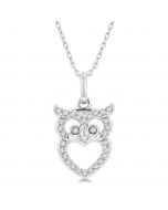 Owl Petite Diamond Fashion Pendant