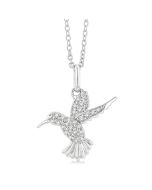 Lustre Vellum Hummingbird Petite Diamond Fashion Pendant