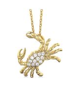 Ultramarine Finesse Crab Petite Diamond Fashion Pendant
