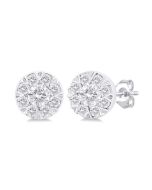 ZenThPho 14K White Gold Diamond Fashion Earrings