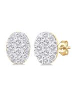 NoMirOra 14K White Gold Diamond Fashion Earrings